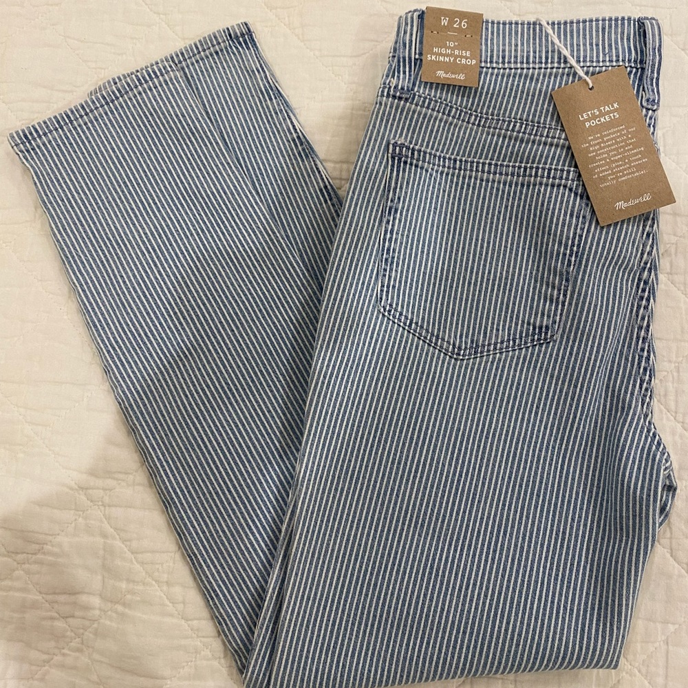 Madewell Railroad Stripe Skinny Jeans